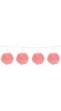 Pompom slinger roze 3 meter