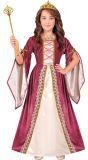 Prinses Jurk Middeleeuwen Bordeauxrood Meisjes