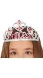 Prinses Tiara met Edelstenen Rood en Blauw