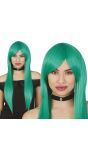 Pruik Groen Stijl Lang Haar