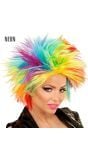 Punk regenboog pruik
