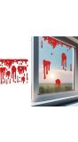Raamdecoratie bloed 20 x 20 cm halloween