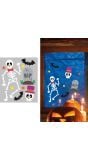 Raamdecoratie gelstickers skelet halloween