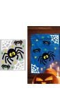Raamdecoratie gelstickers spinnen halloween