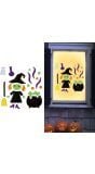 Raamdecoratie heks halloween