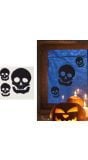 Raamdecoratie skelet 20 x 20 cm halloween