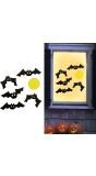 Raamdecoratie vleermuizen 20 x 20 cm halloween