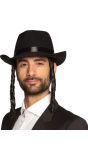 Rabbi hoed met haar zwart