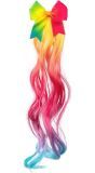 Rainbow Haarextensie met Strik