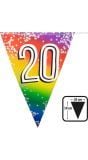 Rainbow vlaggenlijn verjaardag 20 jaar