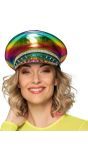 Regenboog festival pet met studs gaypride
