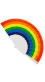 Regenboog Handwaaier Dames Mannen