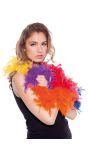 Regenboog luxe veren boa 180cm