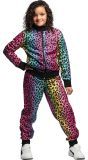 Regenboog trainingspak panterprint kinderen unisex