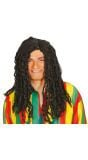 Reggae rasta pruik zwart