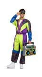 Retro 80s kleurrijk skipak voor heren