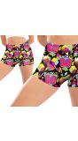 Retro 90's Broek & Rok in Meerkleurig Design