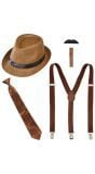 Retro Accessoire Set Bruin Roaring 20S