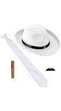 Retro Accessoire Set Witte Gangster