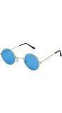 Retro Blauwe Hippie Kleine Glazen Zonnebril