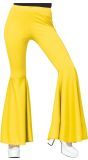 Retro Gele Flare Broek met Stretch Jaren '70