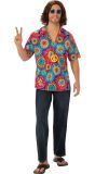 Retro Hippie Blouse met Peace Ketting Heren