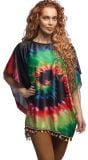 Retro Hippie Poncho Tie Dye 60's