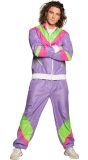 Retro paars trainingspak heren