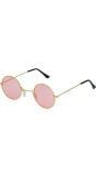 Retro Roze Hippie Gleine Glazen Zonnebril