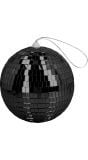 Retro Zwarte Disco Bal 15cm