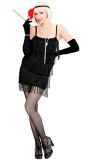 Retro zwarte flapper jurk met hoofdband