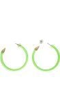 Ring oorbellen neon groen