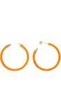 Ring oorbellen neon oranje