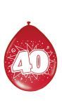 Robijn rode jubileum verjaardag ballonnen 40 jaar