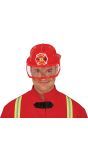 Rode Brandweerhelm met Vizier