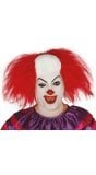 Rode clown pruik kaal hoofd