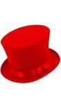 Rode Deftige Hoge Hoed