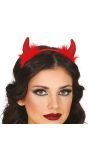 Rode Duivel Haarband Halloween