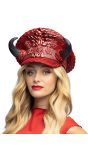 Rode Duivel Pet met Diamanten Halloween