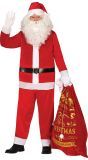 Rode fluwelen kerstman outfit volwassenen
