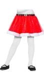 Rode glitter kerstvrouw tutu kind