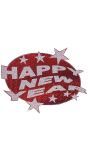 Rode Happy New Year Glitter Versiering