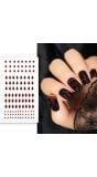 Rode nagelstickers diamond