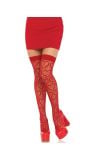Rode netpanty harten dames