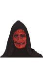 Rode Pompoen Masker met Kap Halloween