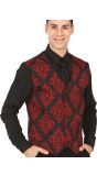 Rode vampier gillet heren halloween