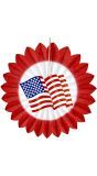 Rode Waaier met Amerikaanse Vlag