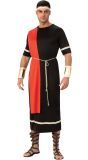 Romeinse Toga Caesar Zwart Rood Heren