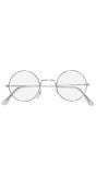 Ronde bril met glas zilver