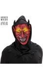 Rood lichtgevend duivel masker met capuchon